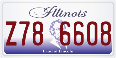 IL license plate Z786608