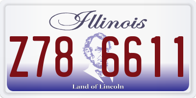 IL license plate Z786611