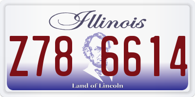 IL license plate Z786614