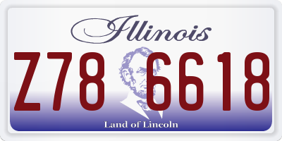 IL license plate Z786618