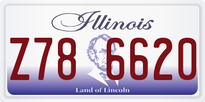IL license plate Z786620