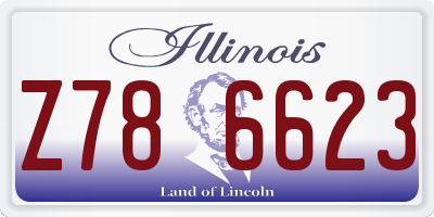 IL license plate Z786623