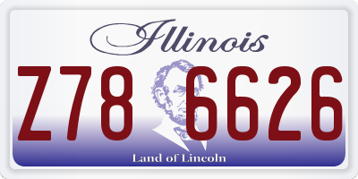 IL license plate Z786626