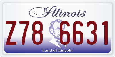 IL license plate Z786631
