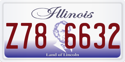IL license plate Z786632