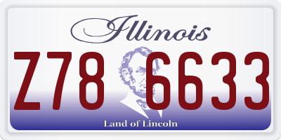 IL license plate Z786633