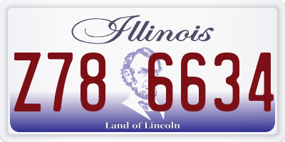IL license plate Z786634