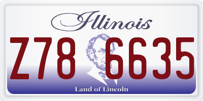 IL license plate Z786635