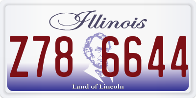 IL license plate Z786644