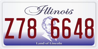 IL license plate Z786648