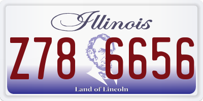 IL license plate Z786656