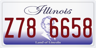 IL license plate Z786658