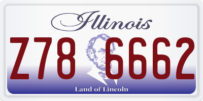IL license plate Z786662