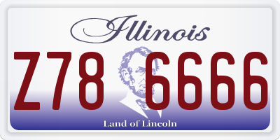 IL license plate Z786666