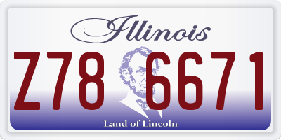 IL license plate Z786671