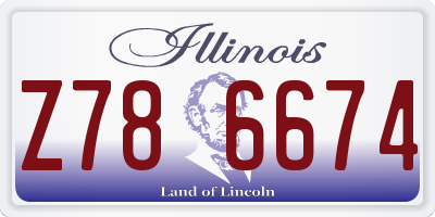 IL license plate Z786674