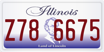 IL license plate Z786675