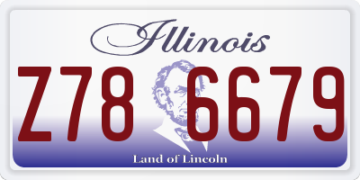 IL license plate Z786679