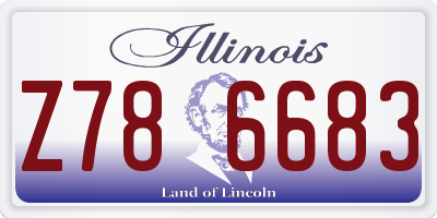 IL license plate Z786683