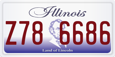 IL license plate Z786686