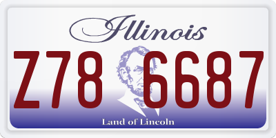 IL license plate Z786687