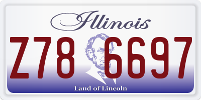 IL license plate Z786697