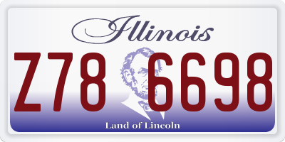 IL license plate Z786698