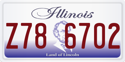 IL license plate Z786702