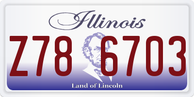 IL license plate Z786703