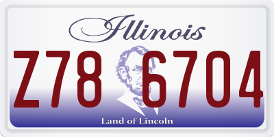 IL license plate Z786704