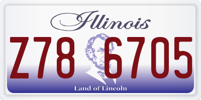 IL license plate Z786705