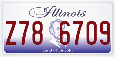 IL license plate Z786709