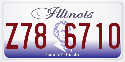 IL license plate Z786710