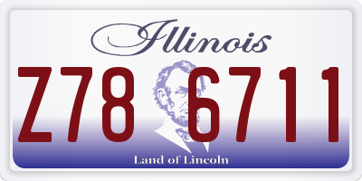 IL license plate Z786711