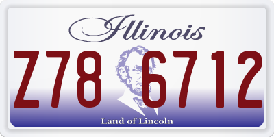 IL license plate Z786712