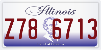 IL license plate Z786713