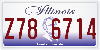IL license plate Z786714