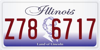 IL license plate Z786717