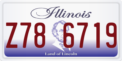 IL license plate Z786719