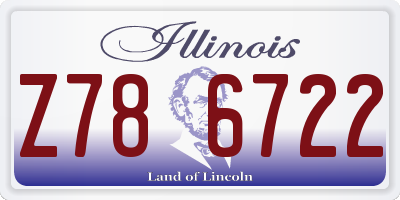IL license plate Z786722