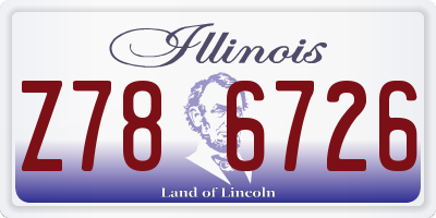 IL license plate Z786726