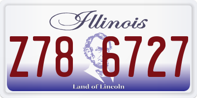 IL license plate Z786727