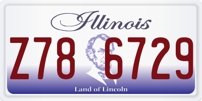 IL license plate Z786729