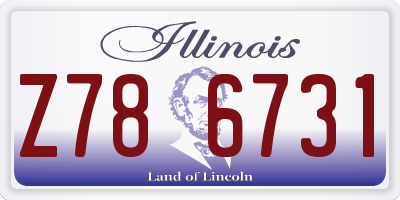 IL license plate Z786731