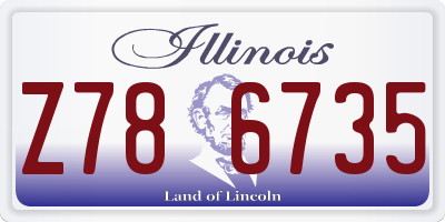 IL license plate Z786735