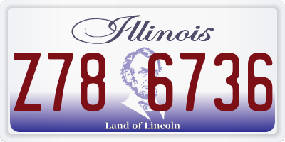 IL license plate Z786736