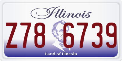 IL license plate Z786739