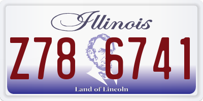 IL license plate Z786741