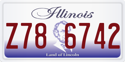 IL license plate Z786742