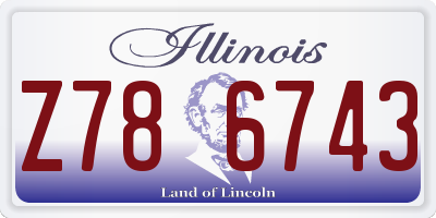 IL license plate Z786743